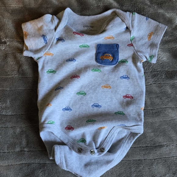 Baby Onesie with Car Print - Picture 1 of 1